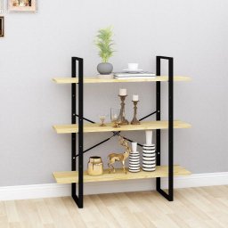 Biblioteca cu 3 rafturi, 100x30x105 cm, lemn masiv de pin GartenMobel Dekor