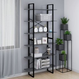 Dulap înalt, gri, 100x30x210 cm, lemn masiv de pin GartenMobel Dekor