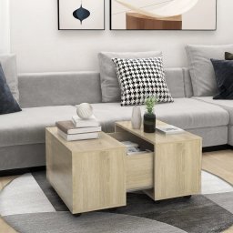 Masuta de cafea, stejar Sonoma, 60x60x38 cm, PAL GartenMobel Dekor