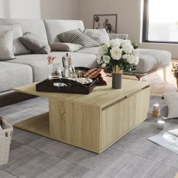 Masuta de cafea, stejar Sonoma, 80x80x31 cm, PAL GartenMobel Dekor