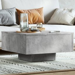 Masuta de cafea, gri beton, 60x60x31,5 cm, PAL GartenMobel Dekor