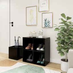 Pantofar de hol, negru, 105x35,5x70 cm, PAL GartenMobel Dekor