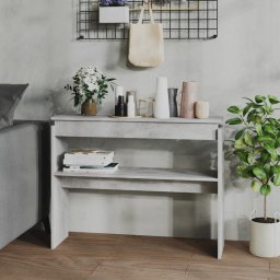 Masa consola, gri beton, 102x30x80 cm, PAL GartenMobel Dekor