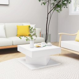 Masuta de cafea, alb, 57x57x30 cm, PAL GartenMobel Dekor