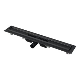 Rigolă de duș, Alcadrain, Low, fără grătar, 55 cm, negru mat