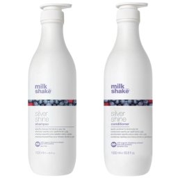 Kit pentru par gri, blond sau alb Milk Shake Silver Shine, Salon Size