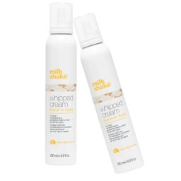Pachet DUO Balsam spuma leave-in pentru toate tipurile de par Milk Shake Whipped Cream Leave-In, 200 ml
