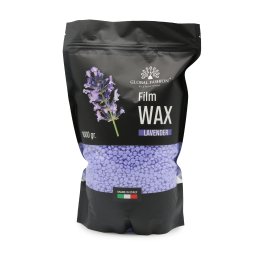 Ceară pentru epilare Film Wax, Global Fashion, 1000 gr, Lavandă