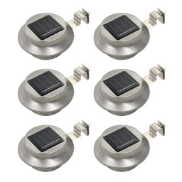 Lampi solare de exterior cu LED, 6 buc., alb, 12 cm, rotund GartenMobel Dekor
