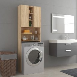 Dulap masina de spalat, stejar sonoma, 64x25,5x190 cm GartenMobel Dekor