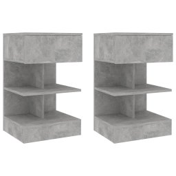 Noptiere, 2 buc., gri beton, 40x35x65 cm GartenMobel Dekor