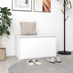 Banca de hol, alb, 80x40x45 cm, PAL GartenMobel Dekor