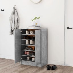 Pantofar, gri beton, 60x35x92 cm, PAL GartenMobel Dekor
