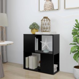 Biblioteca, negru, 60 x 24 x 63 cm, PAL GartenMobel Dekor