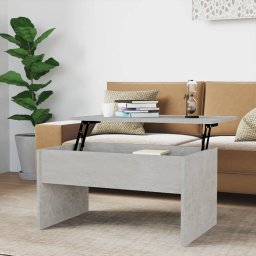 Masuta de cafea, gri beton, 80x50,5x41,5 cm, lemn prelucrat GartenMobel Dekor