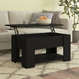 Masuta de cafea, negru, 79x49x41 cm, lemn prelucrat GartenMobel Dekor