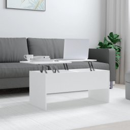 Masuta de cafea, alb, 102x50,5x46,5 cm, lemn prelucrat GartenMobel Dekor