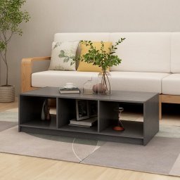 Masuta de cafea, gri, 110x50x34 cm, lemn masiv de pin GartenMobel Dekor