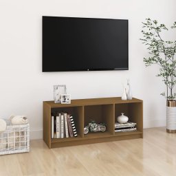 Comoda TV, maro miere, 104x33x41 cm, lemn masiv de pin GartenMobel Dekor
