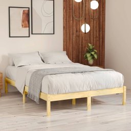 Cadru de pat mic dublu, 120x190 cm, lemn masiv GartenMobel Dekor