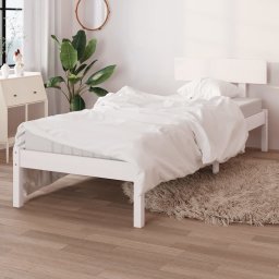 Cadru de pat, alb, 90x200 cm, lemn masiv de pin GartenMobel Dekor