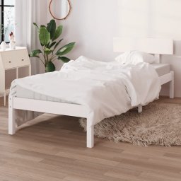 Cadru de pat, alb, 100x200 cm, lemn masiv de pin GartenMobel Dekor