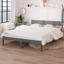 Pat de zi, gri, 200x200 cm, lemn masiv de pin GartenMobel Dekor