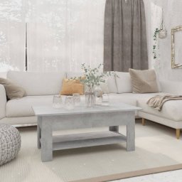 Masuta de cafea, gri beton, 102x55x42 cm, PAL GartenMobel Dekor