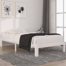 Cadru de pat, alb, 100x200 cm, lemn masiv de pin GartenMobel Dekor