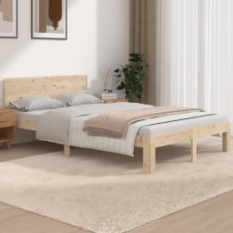 Cadru de pat mic dublu, 120x190 cm, lemn masiv GartenMobel Dekor