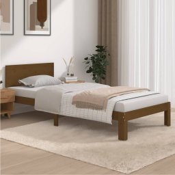 Cadru de pat, maro miere, 90x200 cm, lemn masiv de pin GartenMobel Dekor