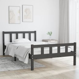 Cadru de pat, gri, 100x200 cm, lemn masiv de pin GartenMobel Dekor