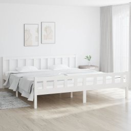Cadru de pat, alb, 160x200 cm, lemn masiv GartenMobel Dekor