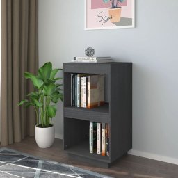 Biblioteca, gri, 40x35x71 cm, lemn masiv de pin GartenMobel Dekor