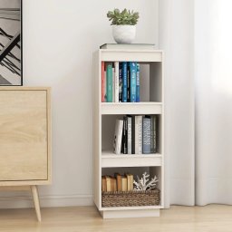 Biblioteca/Separator camera, alb, 40x35x103 cm, lemn masiv pin GartenMobel Dekor