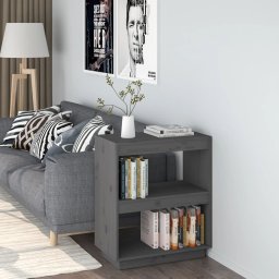 Biblioteca, gri, 60x35x71 cm, lemn masiv de pin GartenMobel Dekor