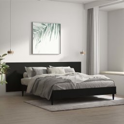 Tablie de pat, negru, 240x1,5x80 cm, lemn prelucrat GartenMobel Dekor