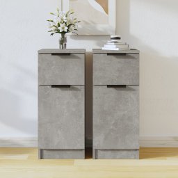 Servante, 2 buc., gri beton, 30x30x70 cm, lemn compozit GartenMobel Dekor