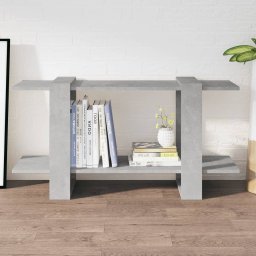 Biblioteca, gri beton, 100x30x51 cm, lemn compozit GartenMobel Dekor