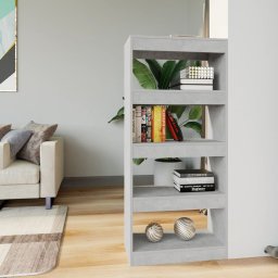 Biblioteca/Separator gri beton 60x30x135cm lemn prelucrat GartenMobel Dekor