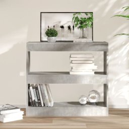 Biblioteca/Separator camera, gri beton, 80x30x72 cm GartenMobel Dekor
