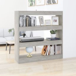 Biblioteca/Separator camera, gri beton, 100x30x103 cm GartenMobel Dekor