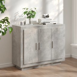 Servanta, gri beton, 92x35x75 cm, lemn compozit GartenMobel Dekor