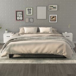 Noptiera, 2 buc., alb, 40x35x47,5 cm GartenMobel Dekor