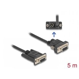 Cablu serial RS-232 D-Sub 9 pini cu alimentare DC M-M 5m, Delock 88219