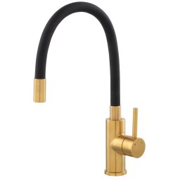 Baterie chiuveta, gura flexibila Zumba-Negru-Gold