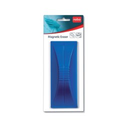 Accesorii birotica Burete NOBO, pentru table, suprafete cu curatare uscata, magnetic, rezerva detasabila, albastru