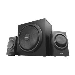 BOXE TRUST- Yuri 2.1- RMS: 60 W2x 15W- 1 x 30W) negru- TR-23696 timbru verde 2.00 lei)