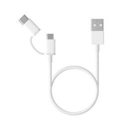 CABLU alimentare si date smartphone Xiaomi- Micro-USBT) - USB Type-CT) la USB 2.0T)- cauciuc- lungime 0.3 m- alb- 15304timbru ve