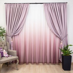 Draperie opaca, Hiko Blackout, dimout roz lavanda prafuit, cu rejansa, 1 bucata
